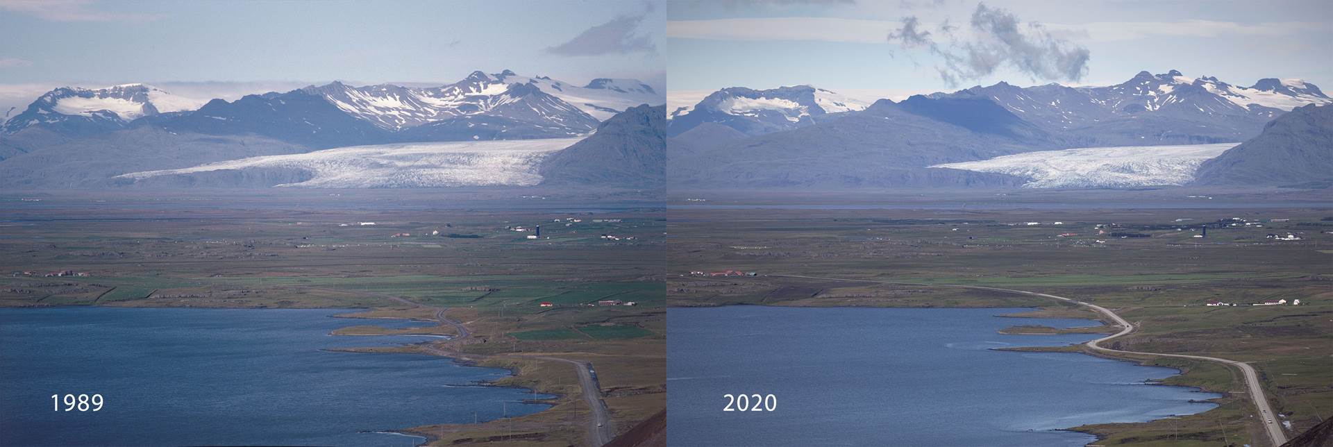 Fláarjökull 1989-2020 - mynd