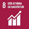 8. Góð atvinna og hagvöxtur