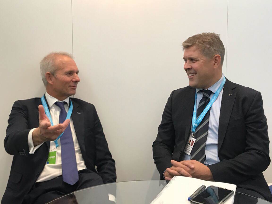 Bjarni Benediktsson ásamt David Lidington á fundi ráðherranna í dag.  - mynd