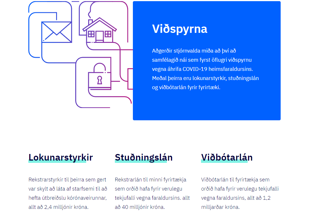 Hægt að áætla fjárhæðir stuðningslána og lokunarstyrkja í reiknivél á Ísland.is  - mynd