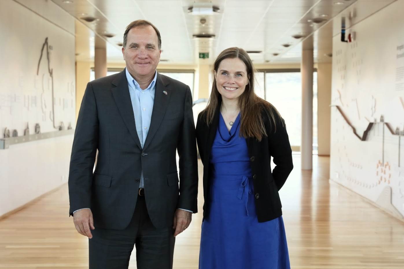 Katrín Jakobsdóttir, forsætisráðherra og Stefan Löfven, forsætisráðherra Svíþjóðar - mynd