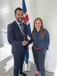 Katrín Jakobsdóttir forsætisráðherra og Humza Yousaf, fyrsti ráðherra skosku heimastjórnarinnar. - mynd