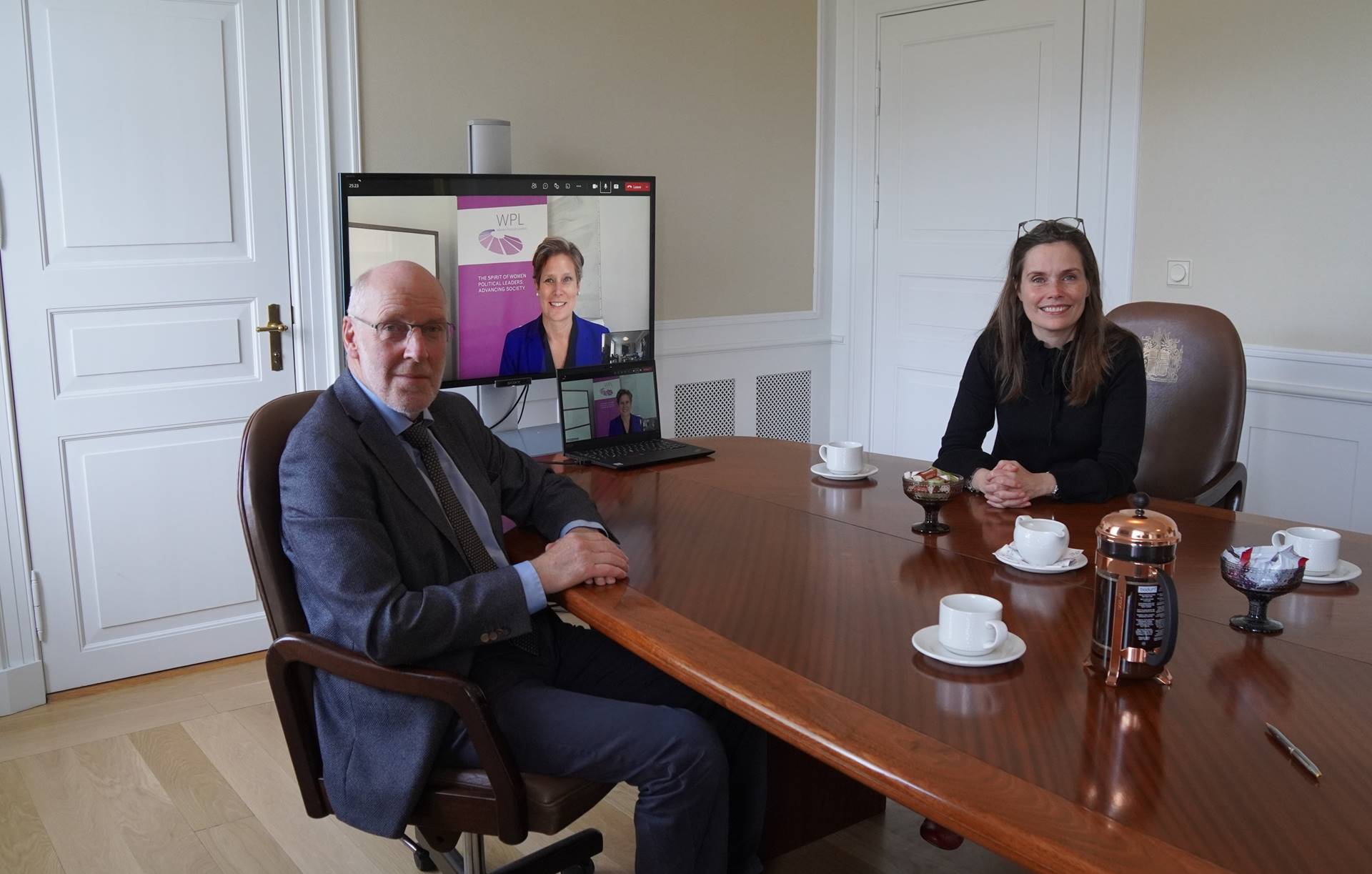 Steingrímur J. Sigfússon, forseti Alþingis, Silvana Koch-Mehrin, forseti WPL, og Katrín Jakobsdóttir forsætisráðherra.  - mynd