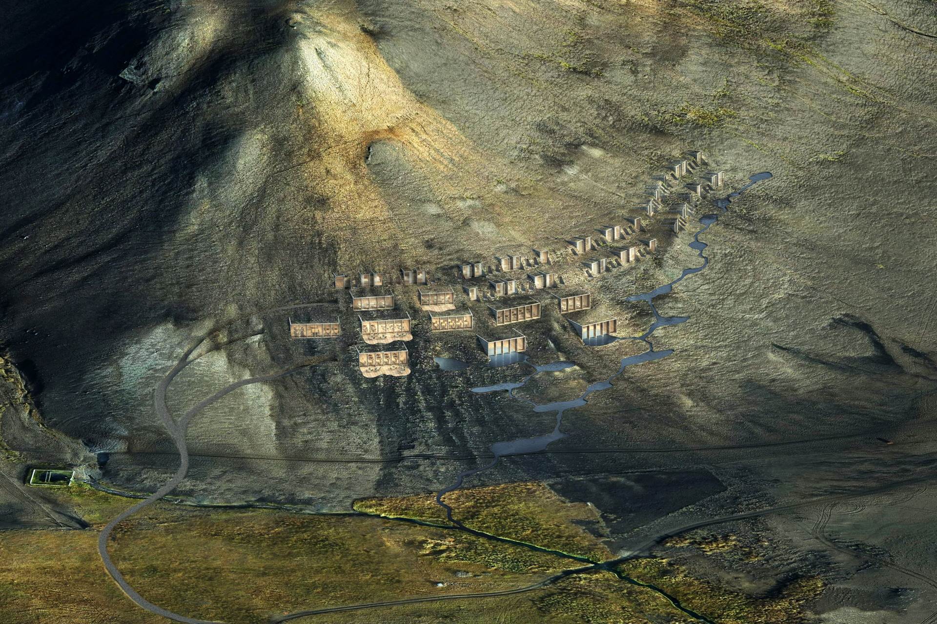 Fyrirhuguð uppbygging hótels í Þjórsárdal - mynd