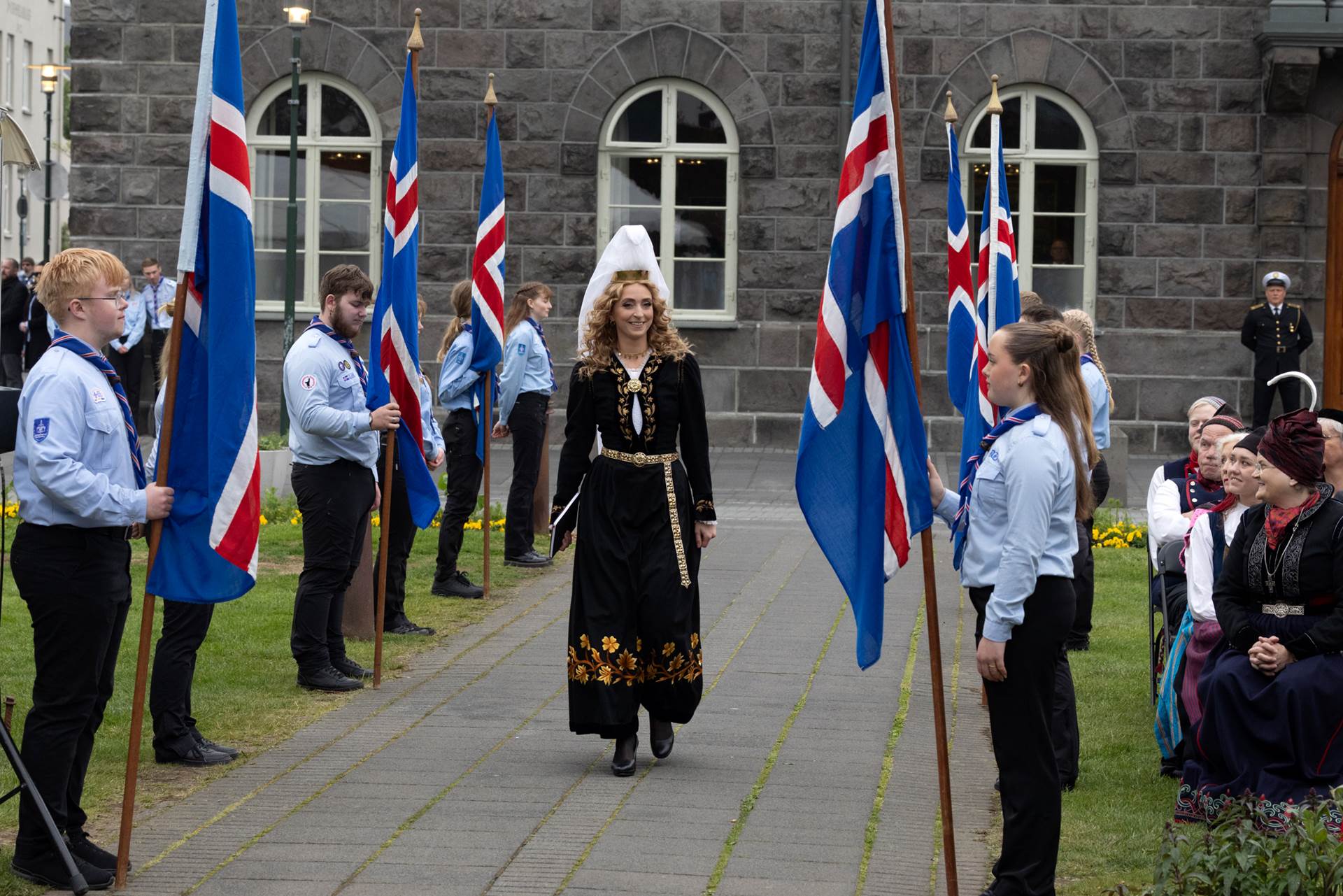 Ebba Katrín Finnsdóttir var fjallkonan árið 2024. - mynd