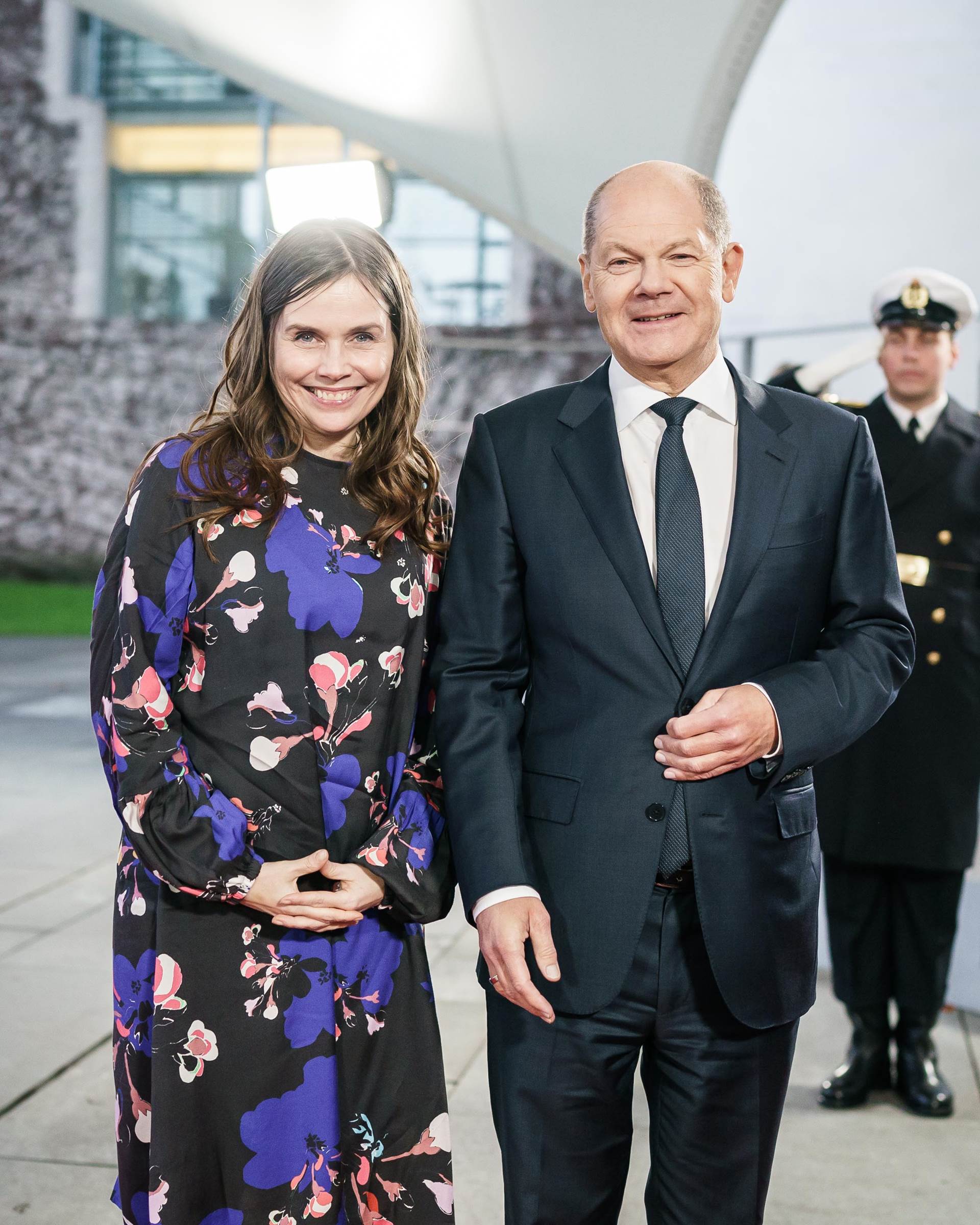 Katrín Jakobsdóttir forsætisráðherra og Olaf Scholz, kanslari Þýskalands. - mynd