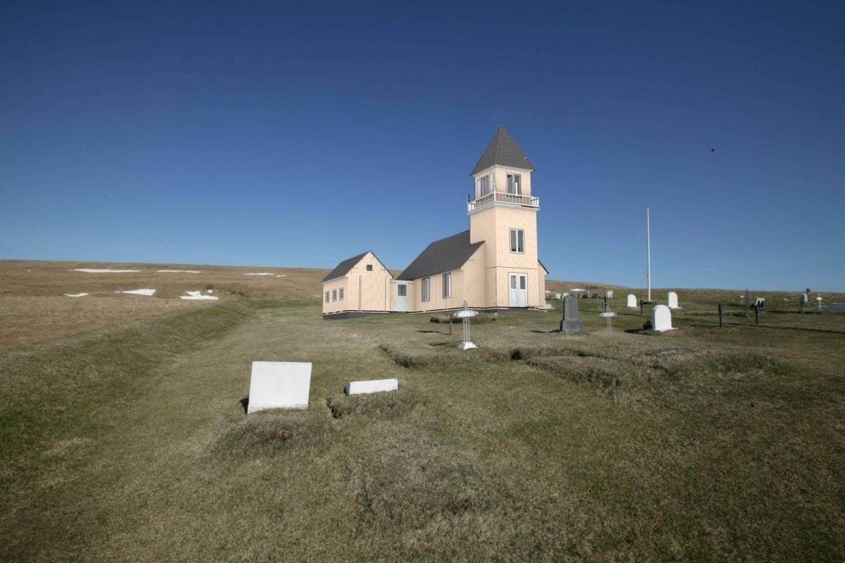 Tillaga að nýrri kirkju í Grímsey. - mynd