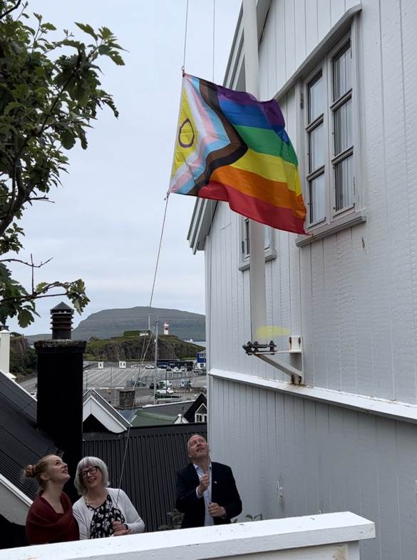 Samstarfsráðherra hélt opnunarávarp á Pride í Færeyjum   - mynd