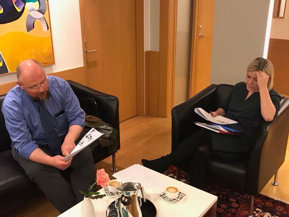 Eyjólfur Guðmundsson, rektor HA og Lilja Alfreðsdóttir, mennta- og menningarmálaráðherra - mynd