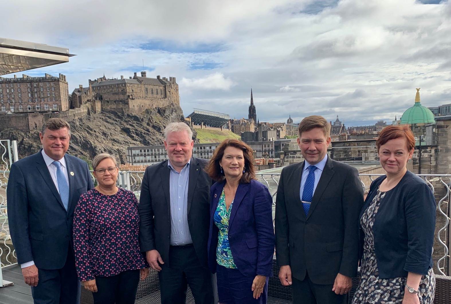 Samstarfsráðherrar Norðurlanda funduðu í Edinborg í dag. - mynd