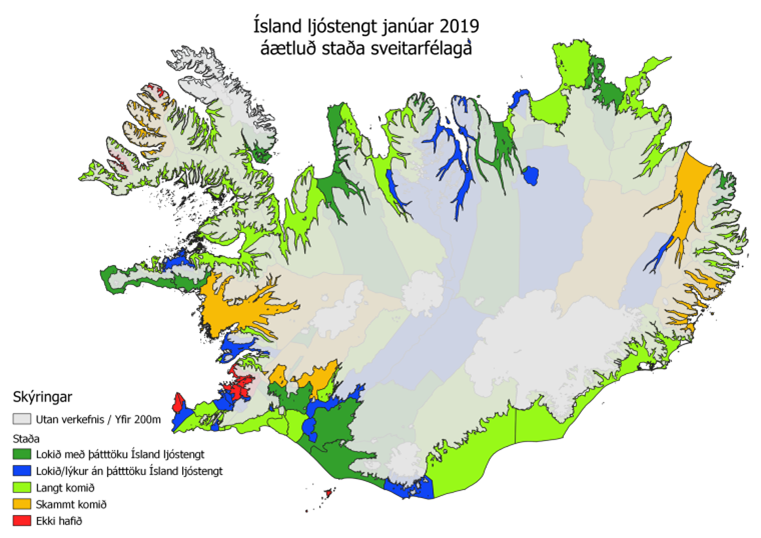 Úthlutun úr Fjarskiptasjóði vegna ljósleiðaravæðingar - mynd