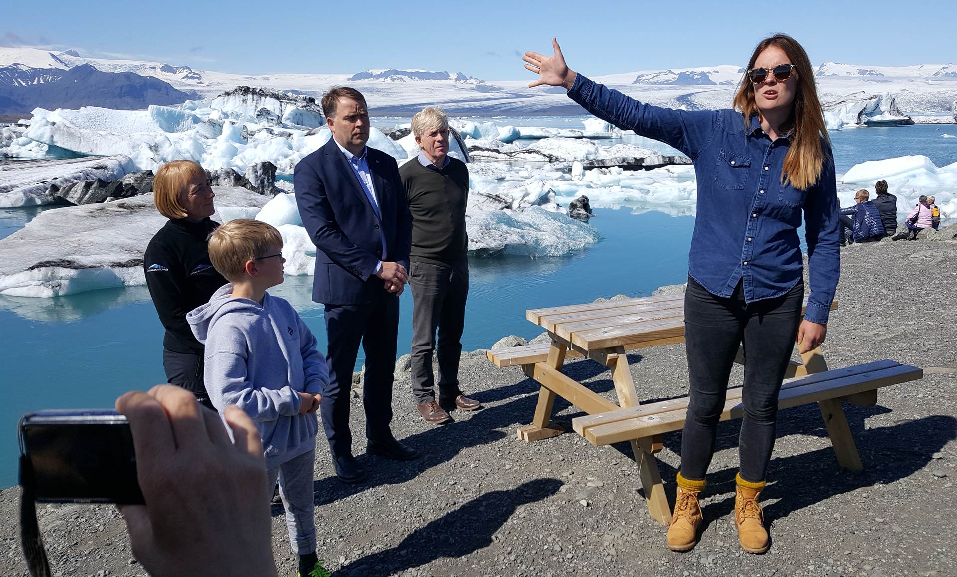 Frá friðlýsingunni í dag - mynd