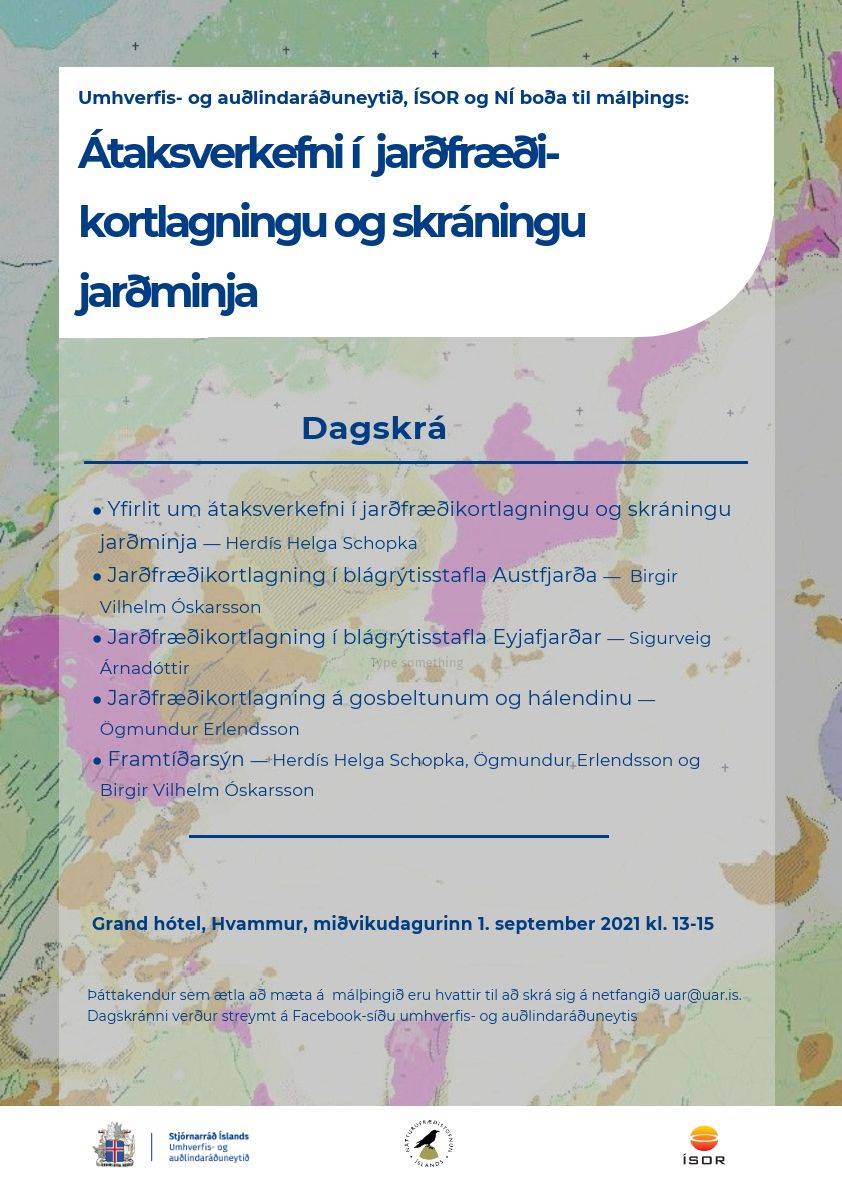 Málþing um átaksverkefni í jarðfræðikortlagningu - mynd