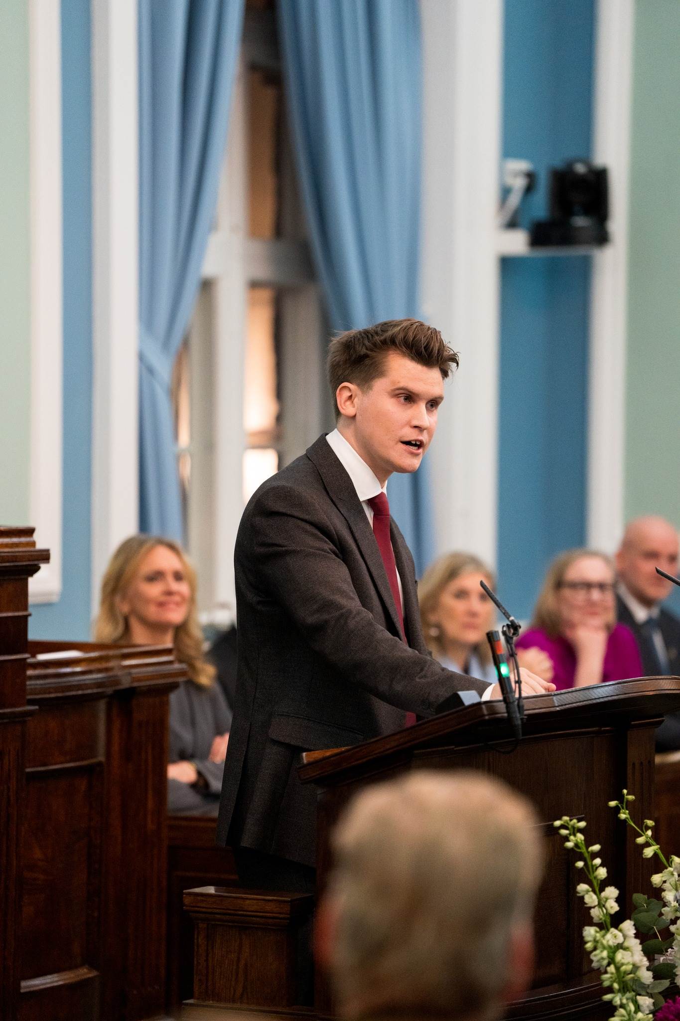 Jóhann Páll Jóhannsson, umhverfis-, orku- og loftslagsráðherra, mælir fyrir frumvörpum á Alþingi. - mynd