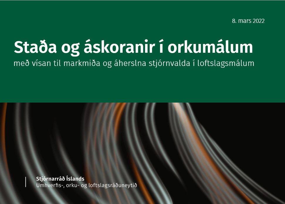 Kynning á skýrslu um stöðu og áskoranir í orkumálum - beint streymi - mynd