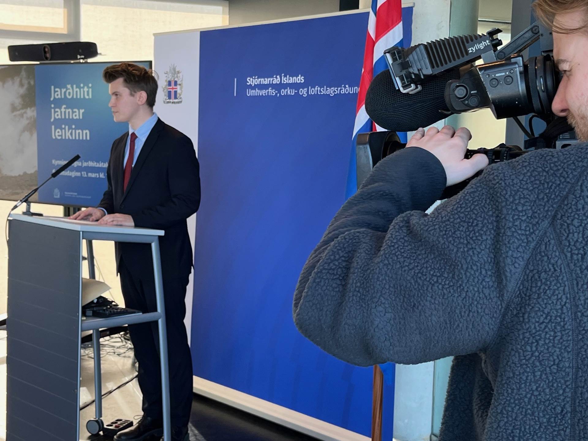 Frá kynningu Jóhanns Páls Jóhannssonar, umhverfis-, orku- og loftslagsráðherra á átakinu Jarðhiti jafnar leikinn. - mynd