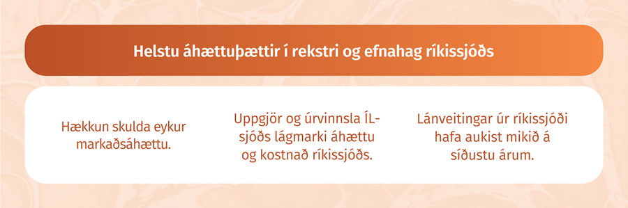 Helstu áhættuþættir í rekstri og efnahag ríkissjóðs