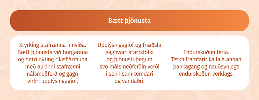 Bætt þjónusta