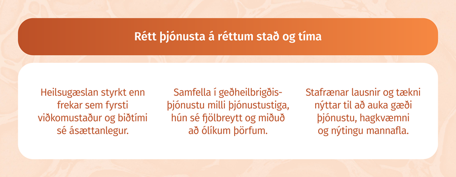 Rétt þjónusta á réttum stað og tíma