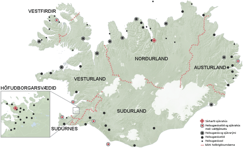 Heilbrigðisumdæmi - mynd