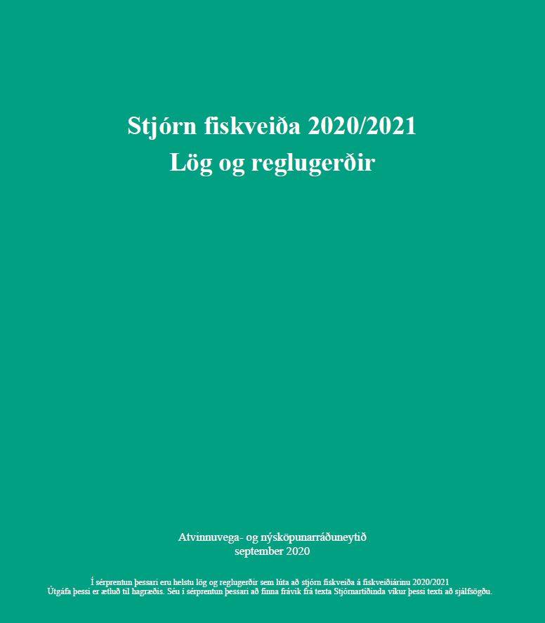 Stjórn fiskveiða 2020/2021 - Lög og reglugerðir - mynd