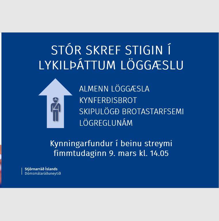 Dómsmálaráðherra boðar upplýsingafund um stór skref í lykilþáttum löggæslu - mynd