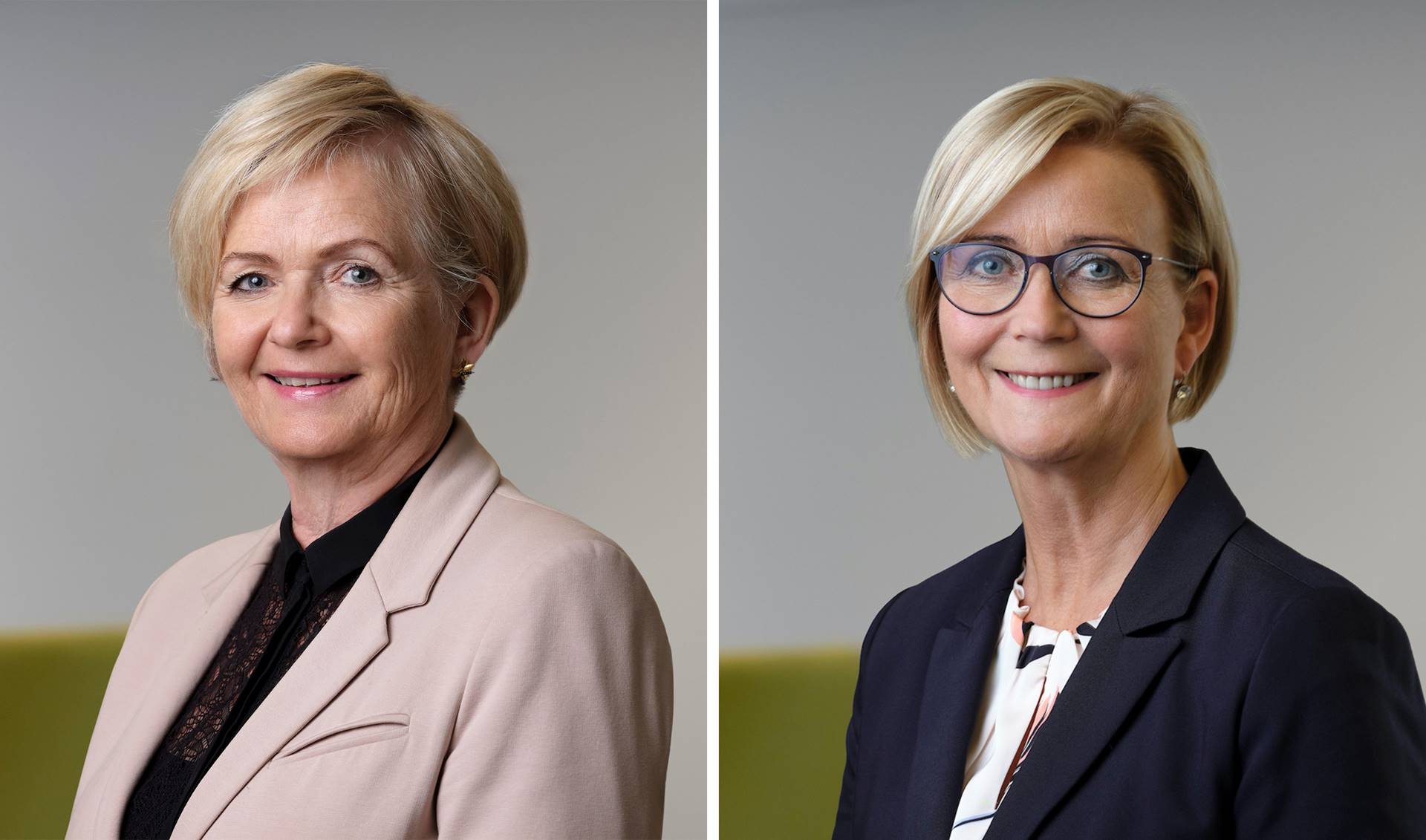Sigríður Lillý Baldursdóttir, fráfarandi forstjóri Tryggingastofnunar (t.v) og Sigrún Jónsdóttir, sem gegnir starfi forstjóra þar til nýr forstjóri hefur verið ráðinn (t.h).  - mynd