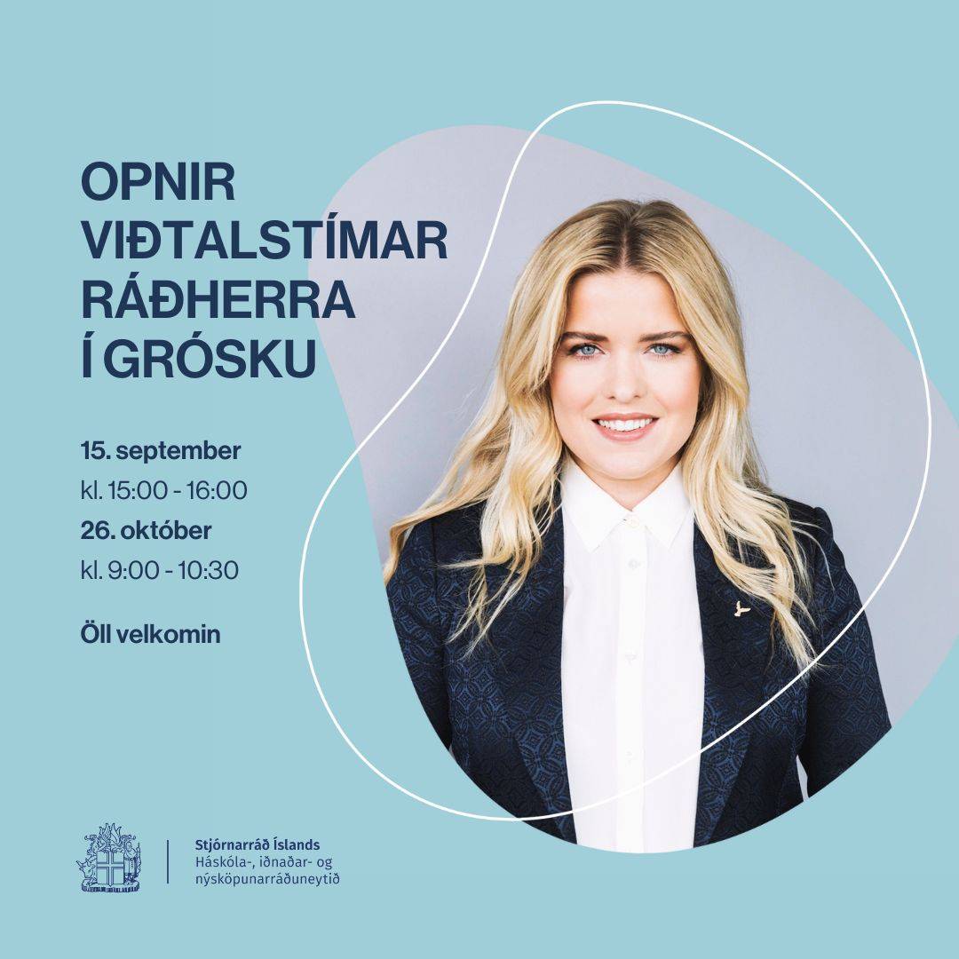 Opnir viðtalstímar ráðherra í Grósku - mynd