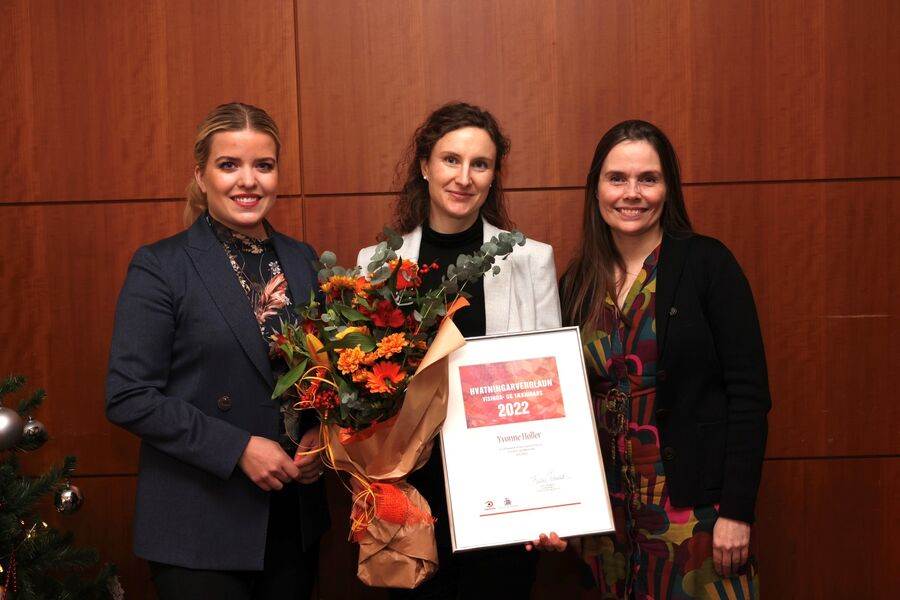 Áslaug Arna Sigurbjörnsdóttir, Dr. Yvonne Höller og Katrín Jakobsdóttir. - mynd