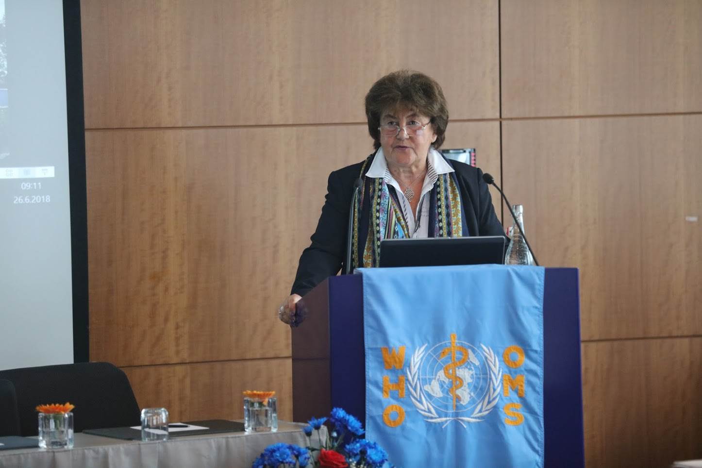 Dr. Zsuzsanna Jakab á fundi smáríkjafundar WHO í Reykjavík í júní 2018 - mynd