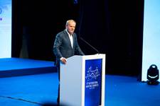 Donald Tusk forsætisráðherra Póllands ávarpaði gesti við setningu alþjóðlegrar ráðstefnu um siglingamál (e. International Maritime Congress) í Szczecin í Póllandi. - mynd