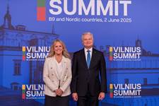 Þorgerður Katrín Gunnarsdóttir utanríkisráðherra ásamt Gitanas Nausėda forseta Litáen. - mynd