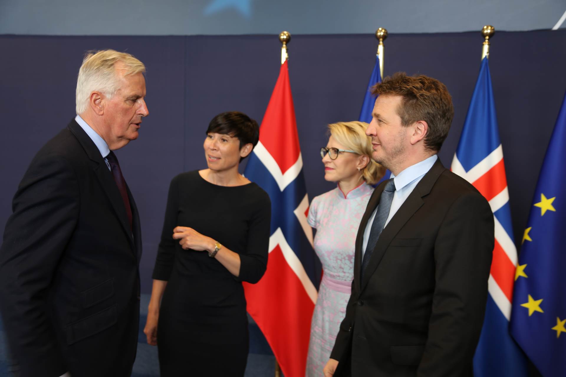 Guðlaugur Þór Þórðarson og Michel Barnier. - mynd