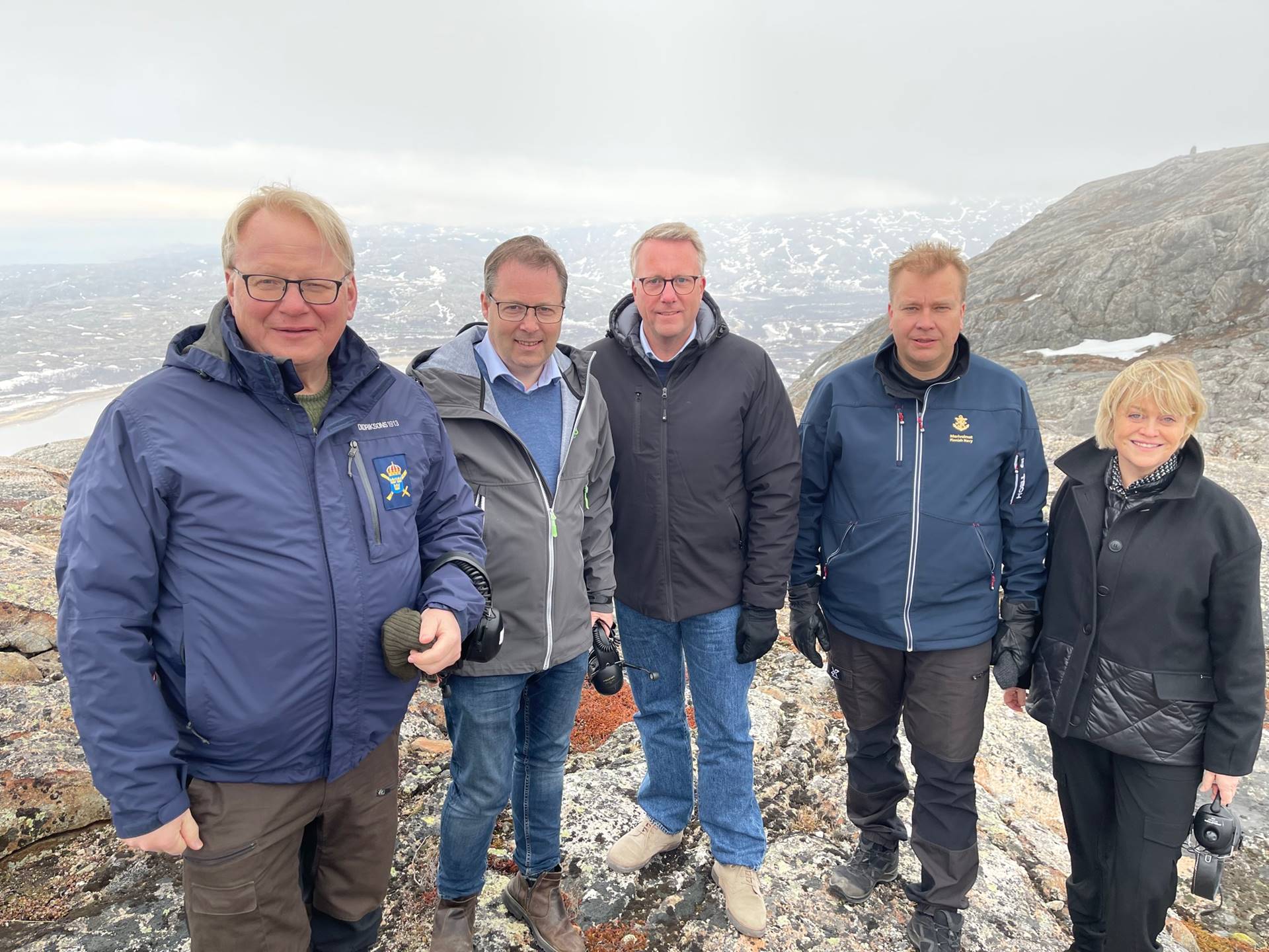 Frá vinstri: Peter Hultqvist (Svíþjóð), Bjørn Arild Gram (Noregur), Morten Bødskov (Danmörk), Antti Kaikkonen (Finnland) og Bryndís Kjartansdóttir. - mynd