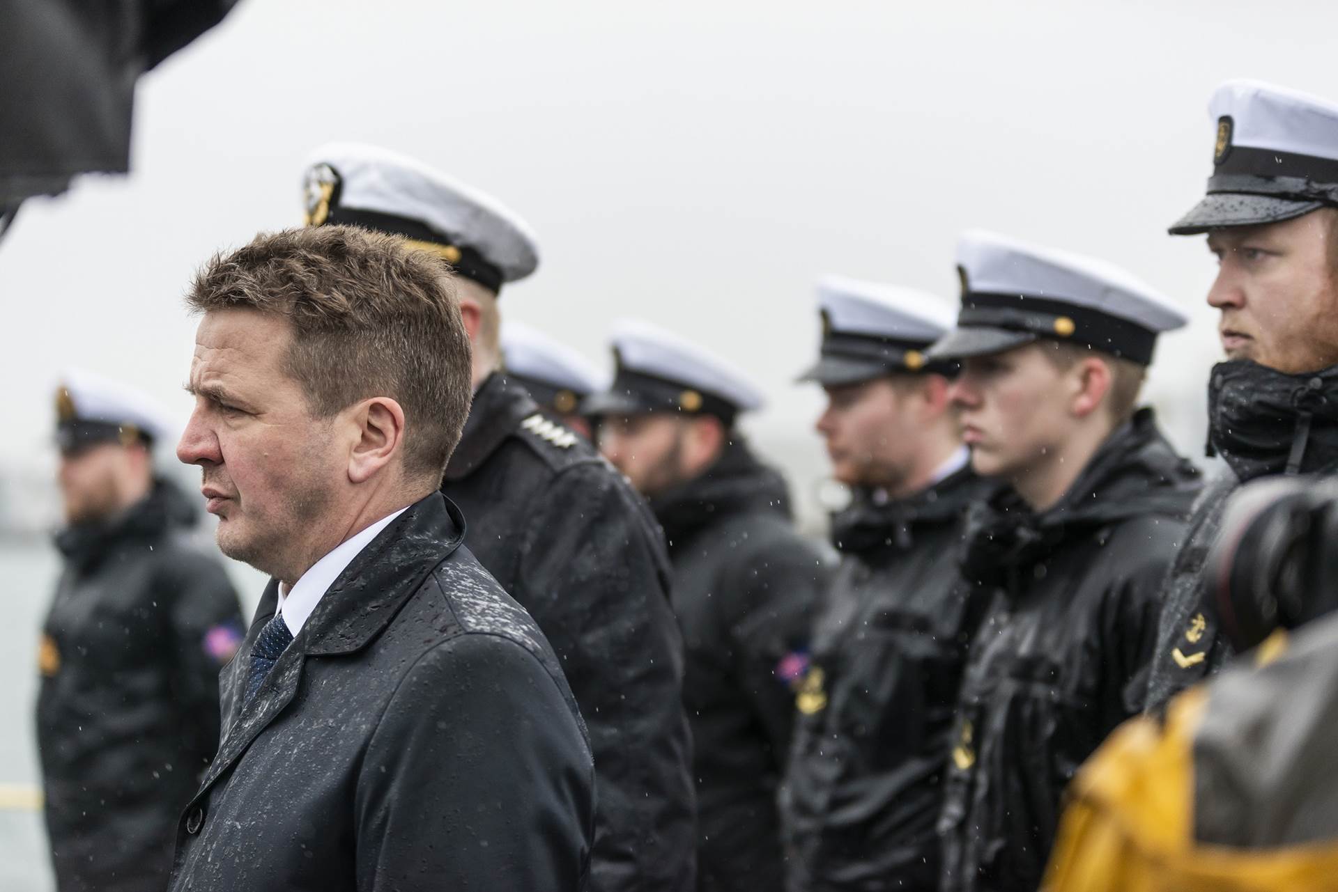 Guðlaugur Þór Þórðarson leiddi minningarathöfn sem haldin var í tengslum við varnaræfinguna Trident Juncture 2018 - mynd