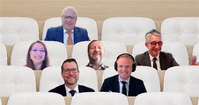 Fulltrúar EFTA-ríkjanna og Malasíu á fjarfundi. - mynd