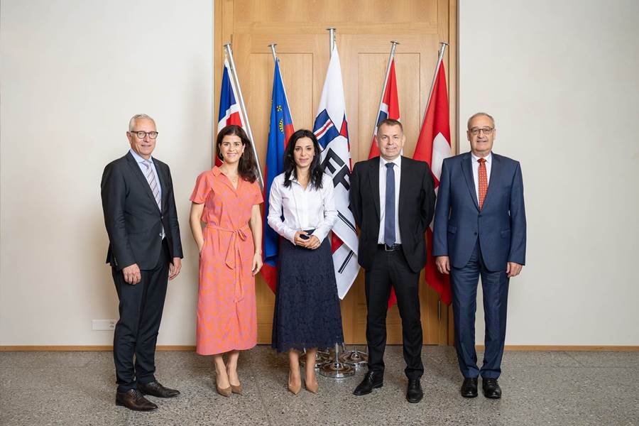 Frá ráðherrafundi EFTA Í Liechtenstein í júní