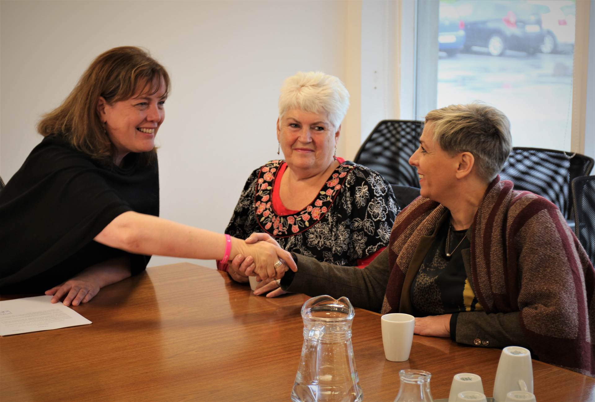 Svandís Svavarsdóttir, Þuríður Harpa Sigurðardóttir og Þórunn Sveinbjörnsdóttir fyrir miðri mynd - mynd