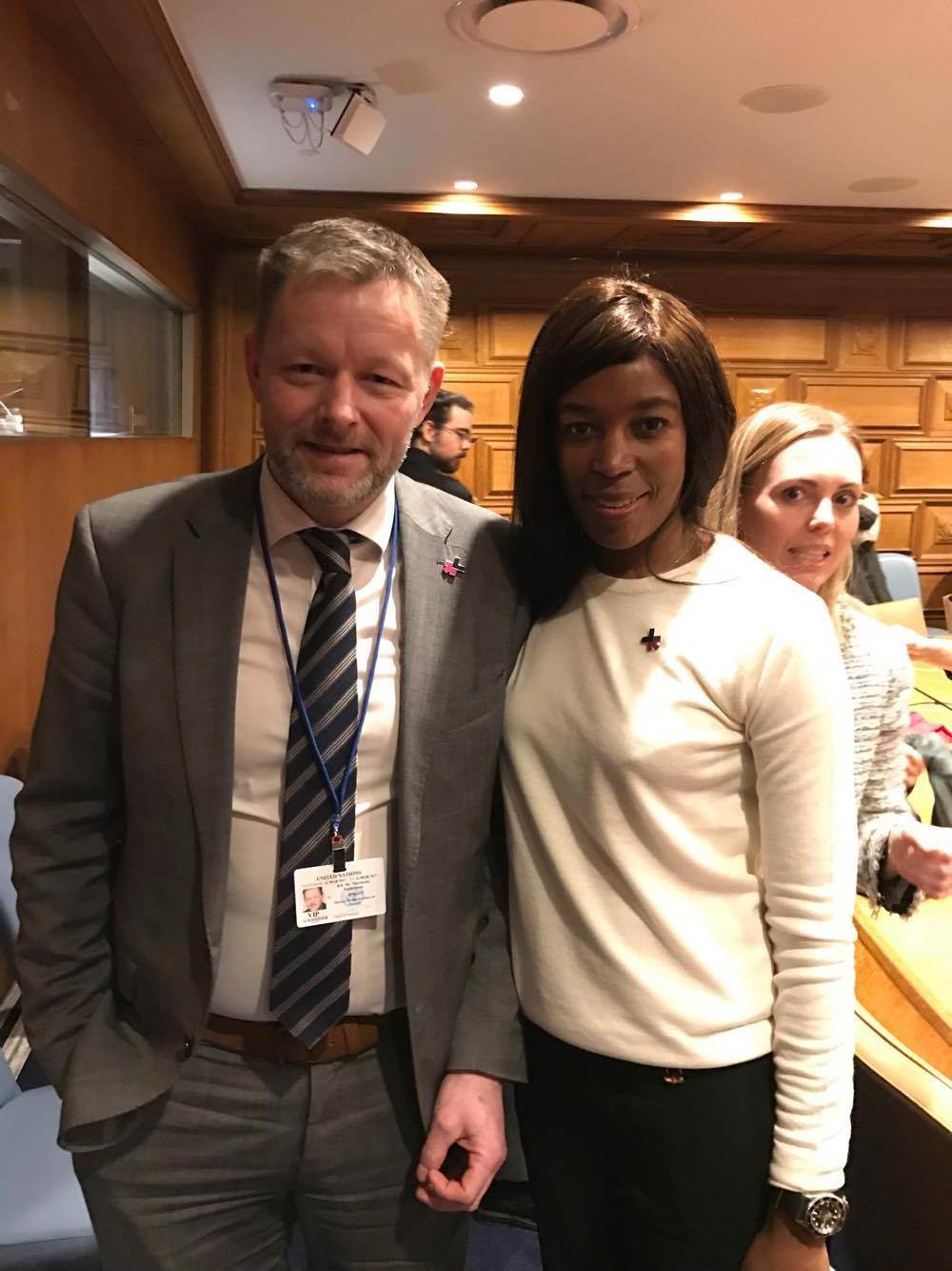 Þorsteinn Víglundsson og Elizabeth Nyamayaro - mynd