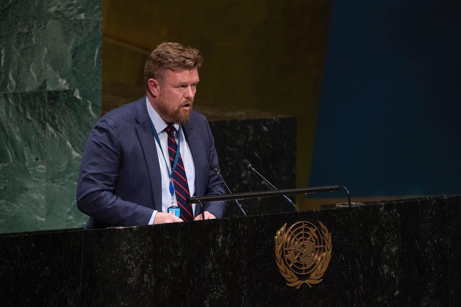Statement to the General Assembly on the Declaration of Human Rights Defenders by Jonas G. Allansson, Deputy Permanent Representative  - mynd