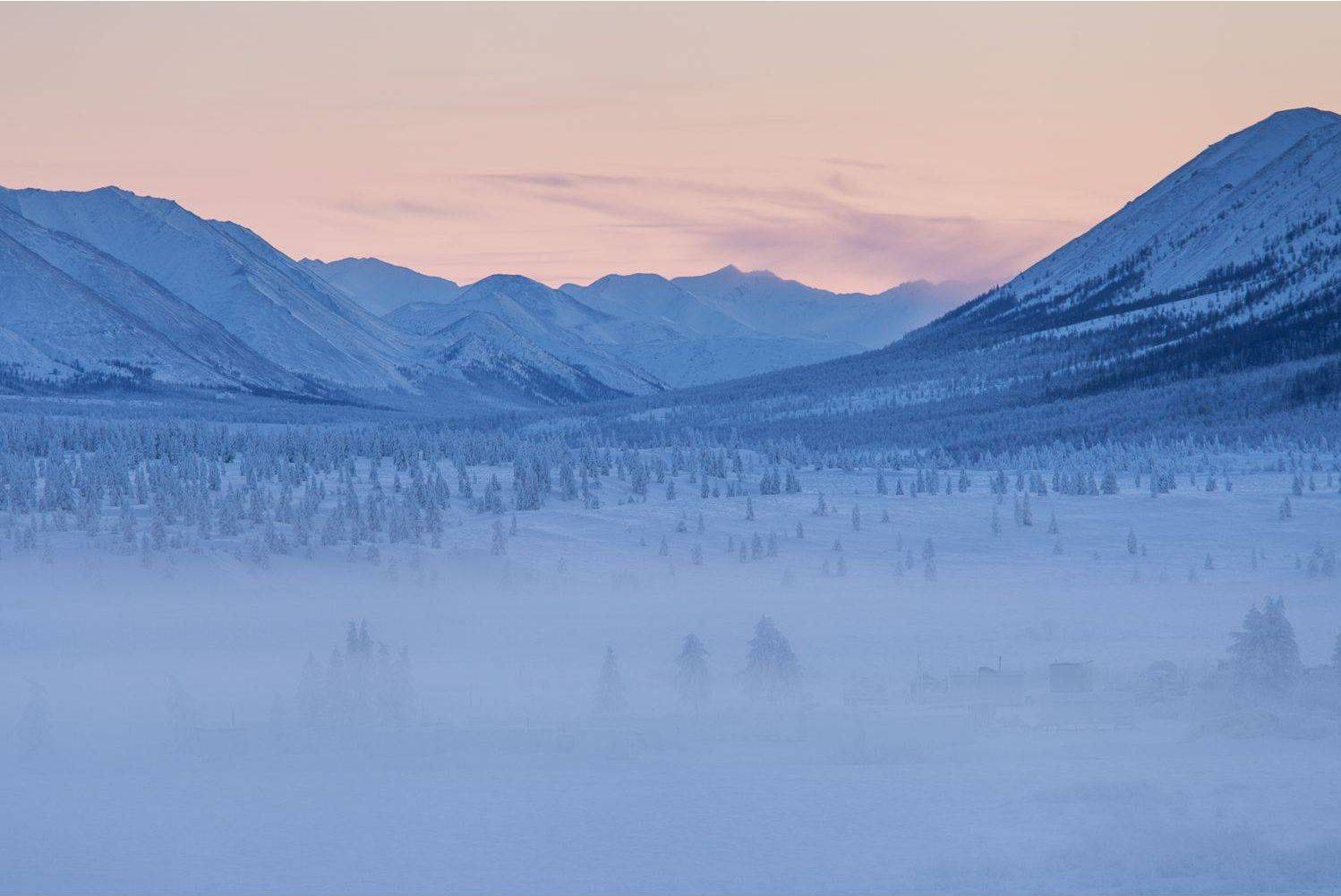 Vetur í Oymyakon, Yakútíu - mynd