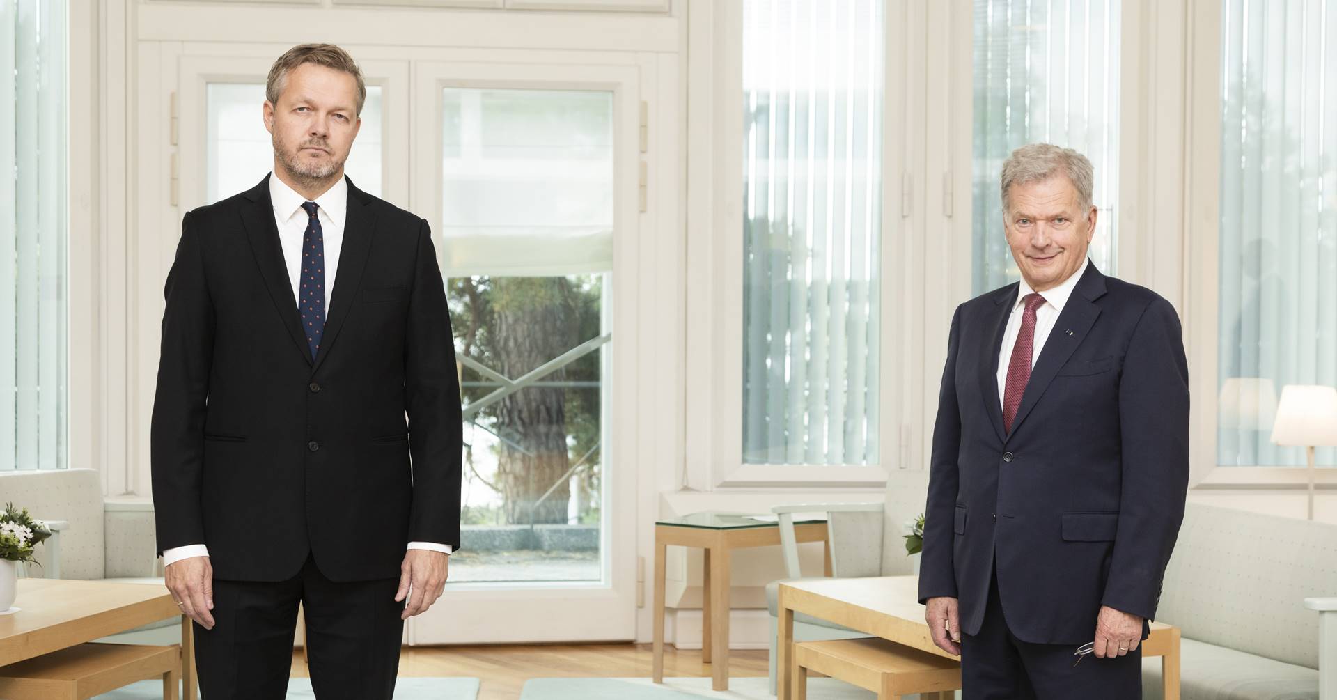 Auðunn Atlason, sendiherra Íslands í Finnlandi (t.v.), og Sauli Niinistö, forseti Finnlands. - mynd