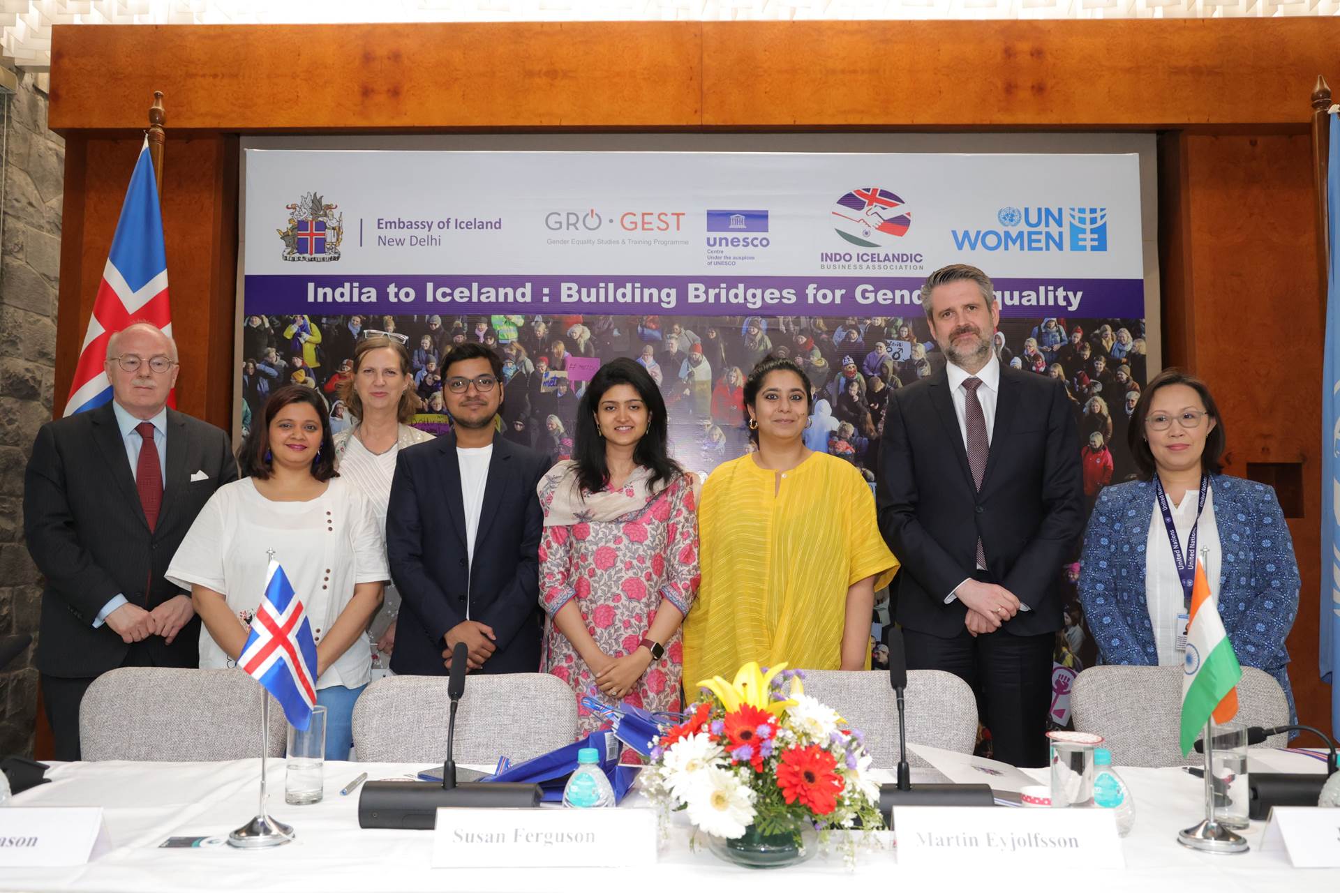 Martin Eyjólfsson the Permanent Secretary of State at the Ministry for Foreign Affairs in Iceland at the Gender Equality Event at the UN House, New Delhi  - mynd