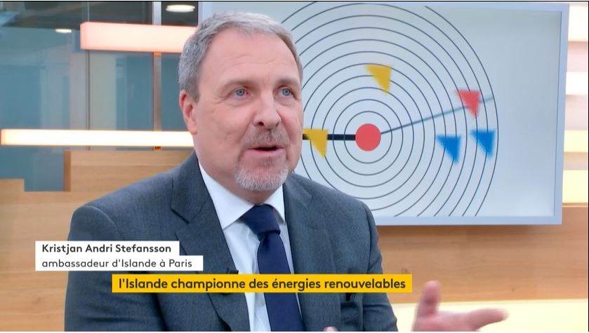 Umfjöllun um efnahags- og umhverfismál á Íslandi á FranceInfo - mynd