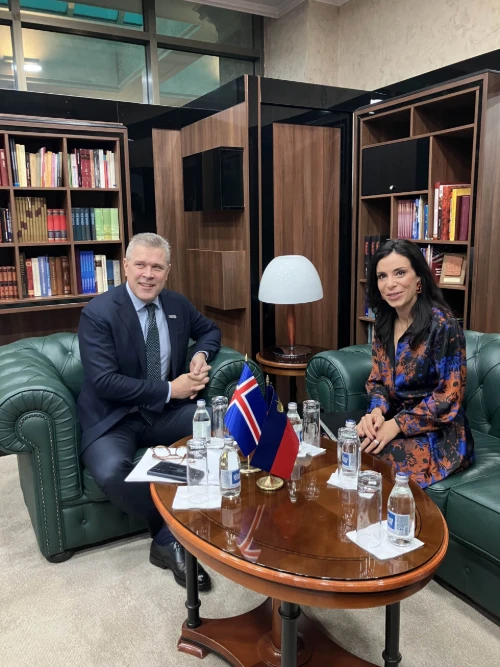 Tvíhliðafundur með Dominique Hasler, utanríkisráðherra Liechtenstein.