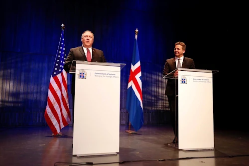 Utanríkisráðherra ræddi við Mike Pompeo, utanríkisráðherra Bandaríkjanna, á símafundi í dag.
