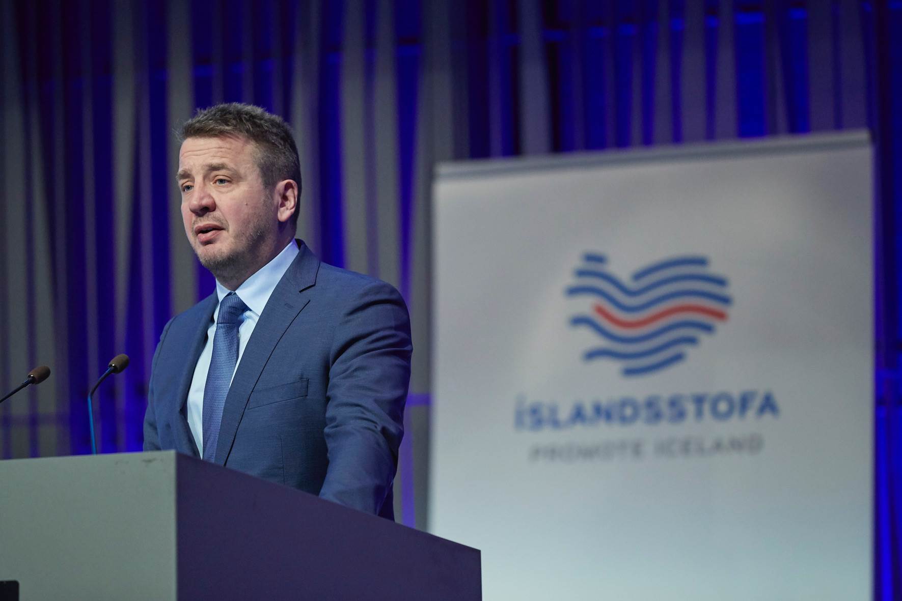 Guðlaugur Þór Þórðarson á ársfundi Íslandsstofu í dag - mynd