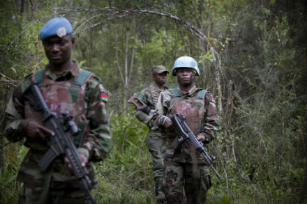 Friðargæsluliðar MONUSCO í Lýðstjórnar lýðveldinu Kongó.  - mynd