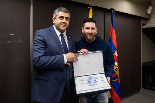  Lionel Messi/UNWTO - mynd