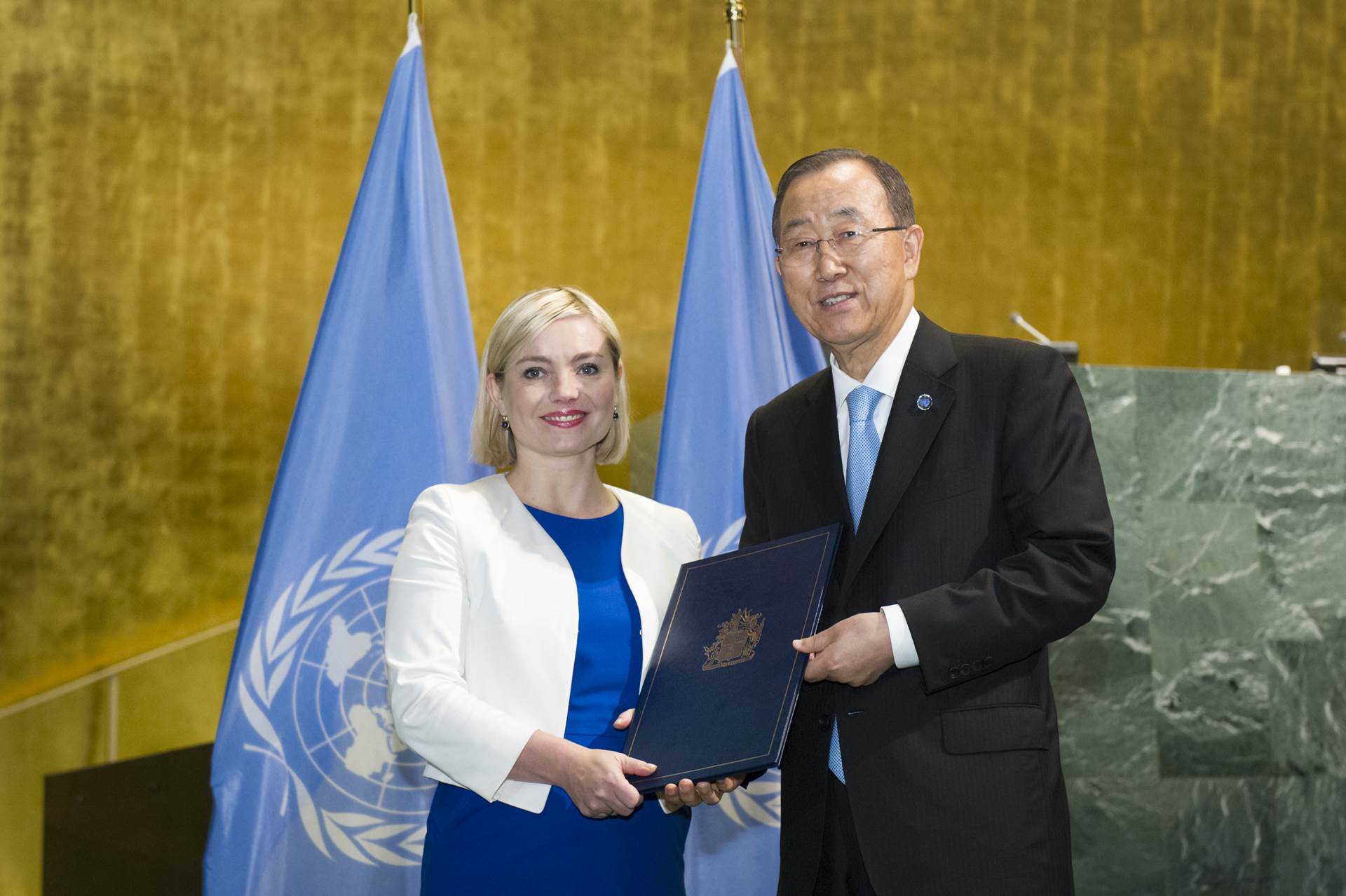 Lilja Alfreðsdóttir og Ban Ki-moon. - mynd